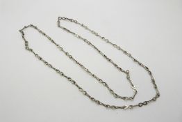 French silver chain/ necklace made up of figure of eight links