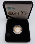 Royal Mint silver proof 2017 piedfort one pound coin,