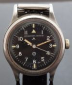 International Watch Company IWC British military issue stainless steel gentleman's wristwatch with