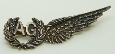 A silver Air Gunners sweetheart brooch, L4.