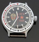 Soviet Russian KGB CCCP gentleman's military or diver's style automatic wristwatch with date