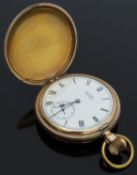 Elgin Watch Co for Wolf Brothers of Adderley Street Cape Town gold plated full hunter keyless