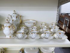 An extensive continental coffee service, probably Limoges,