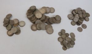 A collection of pre 1947 UK silver coinage,