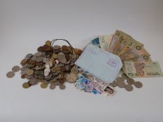 World coinage and banknotes, stamps etc,