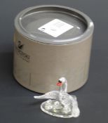 Swarovski Crystal cut glass Swan Family, 6.