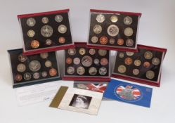 Royal Mint proof coin collections comprising 2002, 2003, 2004,