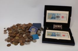 A collection of largely UK coinage, modern crowns etc, including some silver content, Victoria etc.