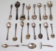 A quantity of Georgian and later hallmarked silver cutlery including a Newcastle example and a