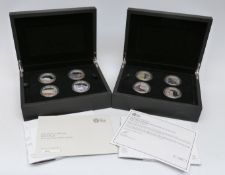Royal Mint 'A Portrait of Britain' 2016 UK five pound silver proof four-coin set,
