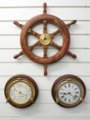 Nautical themed porthole barometer,