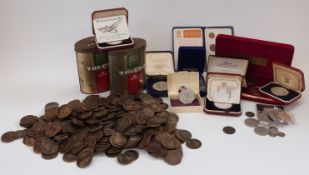 An amateur collection of UK coinage Queen Victoria onwards,