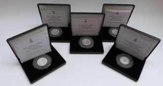 Jubilee Mint The Queen's Beasts two ounce fine silver coins,