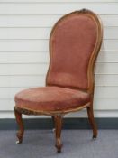 Victorian mahogany spoon back chair