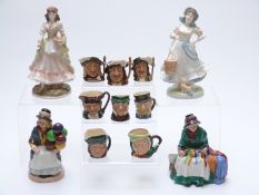 Two Royal Worcester limited edition figures, The Queen of the May and Old Country Ways,