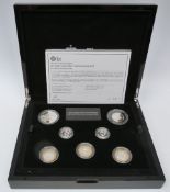 Royal Mint 2013 UK silver proof piedfort coin set,