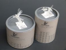 Two Swarovski Crystal insects Dragonfly and Bumblebee, largest 6cm tall,