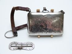 George V hallmarked silver ladies purse, Birmingham 1911 maker Clark & Sewell, width 7.