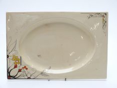 A Clarice Cliff Barritz large recessed serving plate 'The Biarritz',