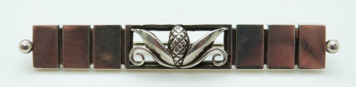 Georg Jensen & Wendel silver brooch marked with maker's mark and no 216B,