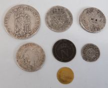 A small collection of 18th and 19th century overseas silver includes 1737 Dutch gilder,