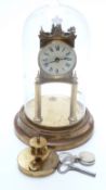 Gustav Becker anniversary clock with disc type pendulum and movement numbered 2442216,
