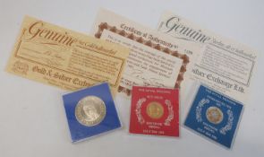 Commemorative Charles and Diana wedding 9ct gold hallmarked medallion, 4.