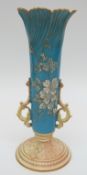 Royal Worcester twin-handled pedestal vase,