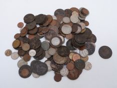 A small amateur collection of UK and world coinage, small silver content, Victoria onwards,