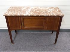 Mahogany marble topped washstand W106 x D46 x H76cm