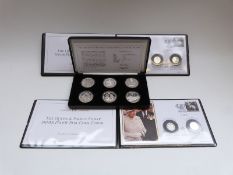 Jubilee Mint silver proof five pound coin collection, cased with certificate, limited edition of 45,