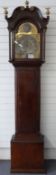 G Owen, Holywell, Georgian oak cased longcase clock,