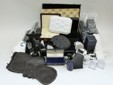 A collection of jewellery display items