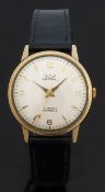 Smiths Astral 9ct gold gentleman's wristwatch with gold hands,