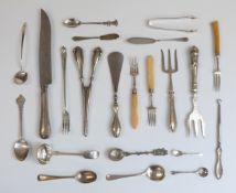 A quantity of hallmarked silver cutlery, weight 186g, hallmarked silver handled forks, silver,