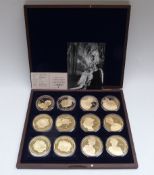 Royal Commemorative gold plated coin set cased with certificate,