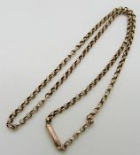 A Victorian 9ct rose gold necklace, 4.