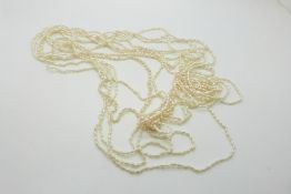 A seven-strand pearl necklace