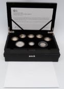 Royal Mint silver proof piedfort coin set 2016 comprising eight coins in all,