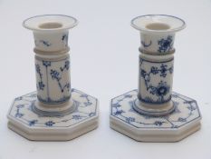 A pair of Royal Copenhagen candlesticks