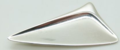 Georg Jensen silver brooch with maker's mark and no 327, 6 x 2.