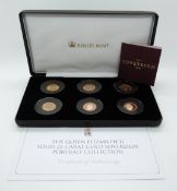Jubilee Mint Queen Elizabeth II gold sovereign portrait collection,