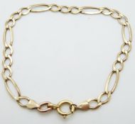 A 9ct gold bracelet, 7.