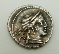 Roman silver Denarius Carausius (287-293) Obverse;