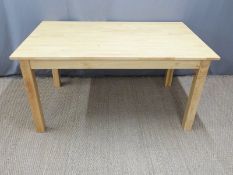 Modern beech dining or kitchen table L150 x D91 x H77cm