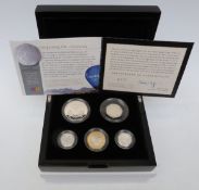 Royal Mint 2010 UK silver piedfort set with certificate,