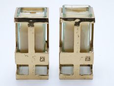 David Marshall (b1942) pair of candle holders,