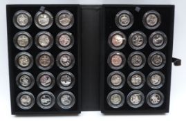 Royal Mint London 2012 silver fifty pence sports collection comprising the twenty-nine Olympics and