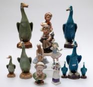 Royal Doulton Kate Greenaway figure Anna, Royal Worcester figurine Sabbath, Continental bust figure,