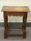Collection of small tables including 18th / 19thC joint stools and tavern table